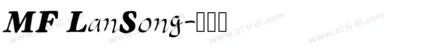 MF LanSong字体转换